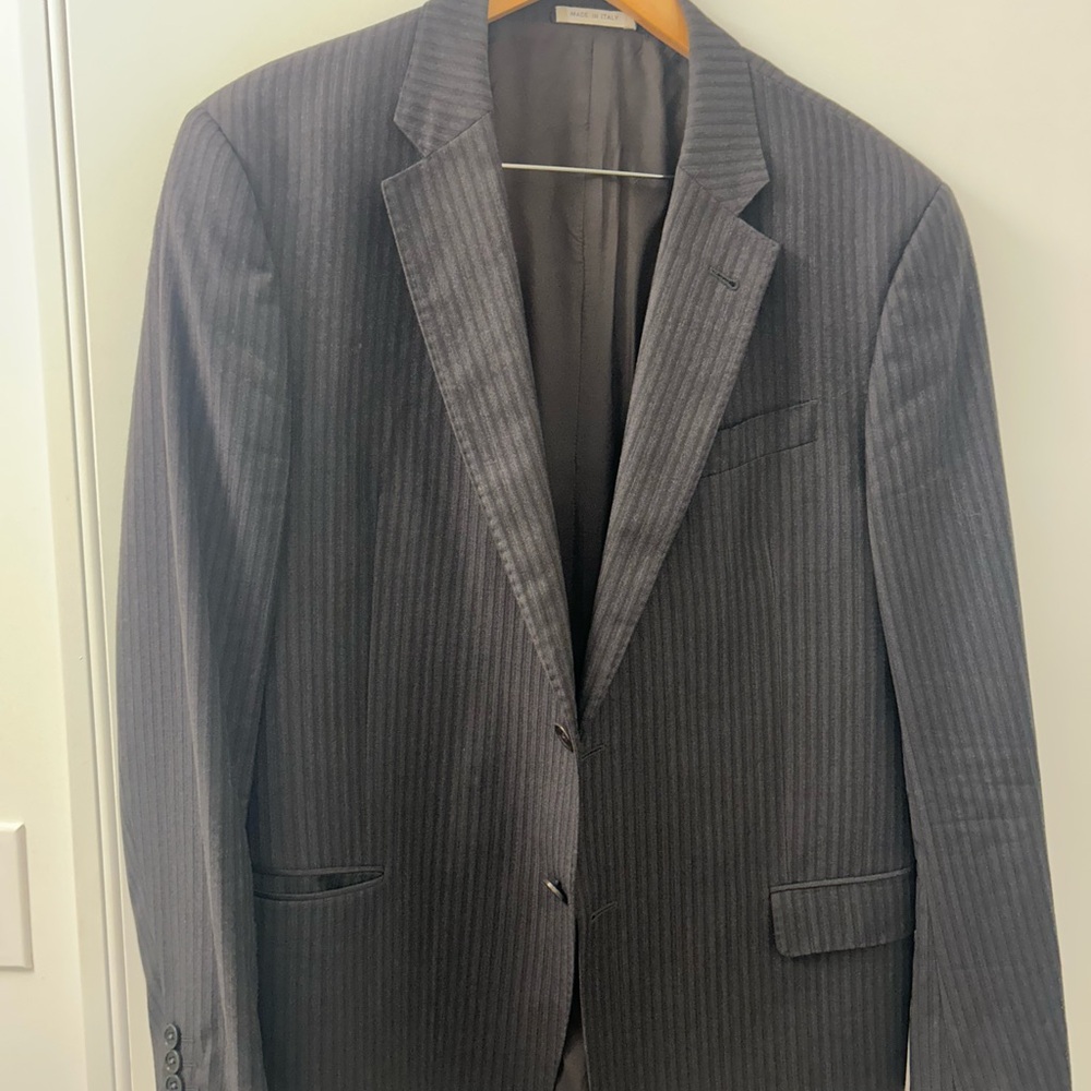 Giorgio Armani Charcoal Pinstripe Blazer
